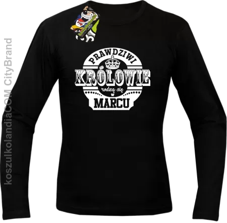 Prawdziwi królowie rodzą się w MARCU - Longsleeve męski