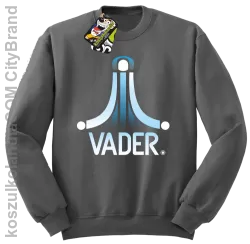 VADER STAR ATARI STYLE - Bluza męska standard bez kaptura szara 