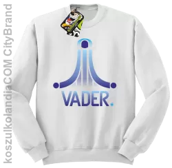 VADER STAR ATARI STYLE - Bluza męska standard bez kaptura biała 