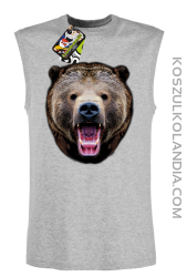 Miś Grizzly Real Foto - bezrękawnik męski TANK TOP - Melanż