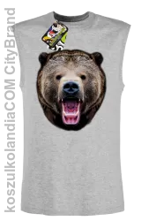 Miś Grizzly Real Foto - bezrękawnik męski TANK TOP - Melanż