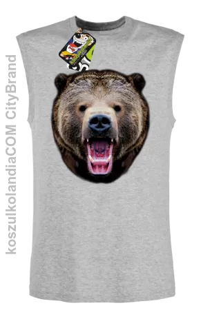 Miś Grizzly Real Foto - bezrękawnik męski TANK TOP