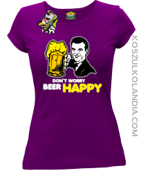 DON'T WORRY BEER HAPPY - Koszulka damska fiolet