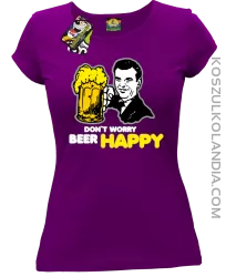 DON'T WORRY BEER HAPPY - Koszulka damska fiolet