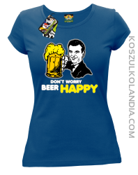 DON'T WORRY BEER HAPPY - Koszulka damska royal