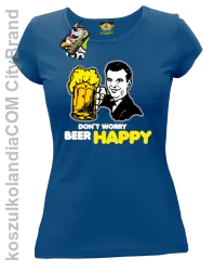 DON'T WORRY BEER HAPPY - Koszulka damska royal