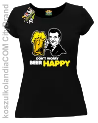 DON'T WORRY BEER HAPPY - Koszulka damska czarny