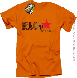 Bitch on a diet - Koszulka męska pomarańcz 