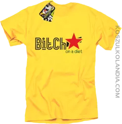 Bitch on a diet - Koszulka męska żółta