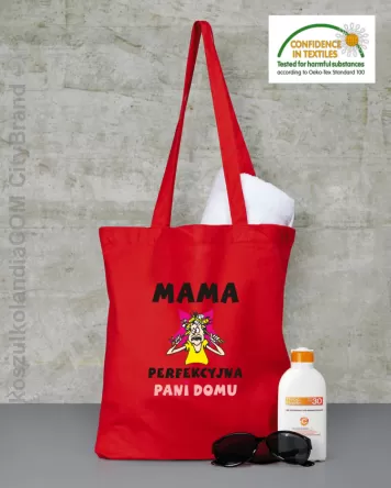 Mama perfekcyjna Pani domu - Torba EKO red