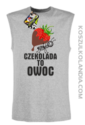 Czekolada to owoc - Bezrękawnik męski melanż 