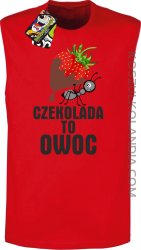 Czekolada to owoc - Bezrękawnik męski czerwony 