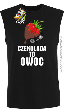 Czekolada to owoc - Bezrękawnik męski czarny 