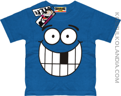 Uśmiech - koszulka dziecięca - niebieski