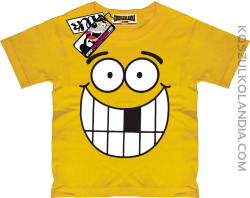 Uśmiech - koszulka dziecięca - żółty