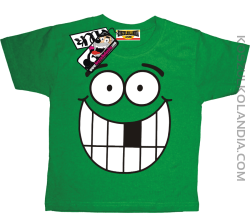 Uśmiech - koszulka dziecięca - zielony