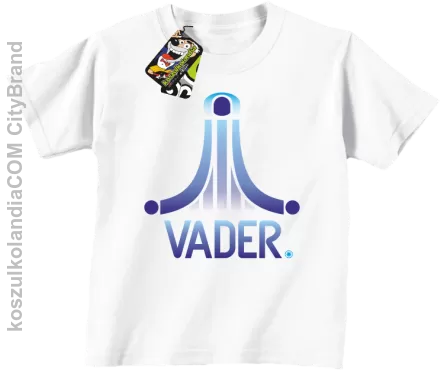 VADER STAR ATARI STYLE - Koszulka dziecięca biała 