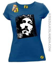 Jezus Chrystus Umarł na krzyżu za grzechy nasze - Koszulka damska niebieska 