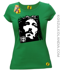 Jezus Chrystus Umarł na krzyżu za grzechy nasze - Koszulka damska zielona 