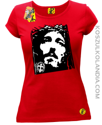 Jezus Chrystus Umarł na krzyżu za grzechy nasze - Koszulka damska czerwona 
