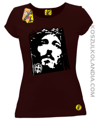 Jezus Chrystus Umarł na krzyżu za grzechy nasze - Koszulka damska brązowa 