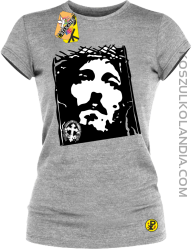 Jezus Chrystus Umarł na krzyżu za grzechy nasze - Koszulka damska melanż