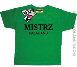 Mistrz bałaganu - zabawna koszulka dziecięca - zielony