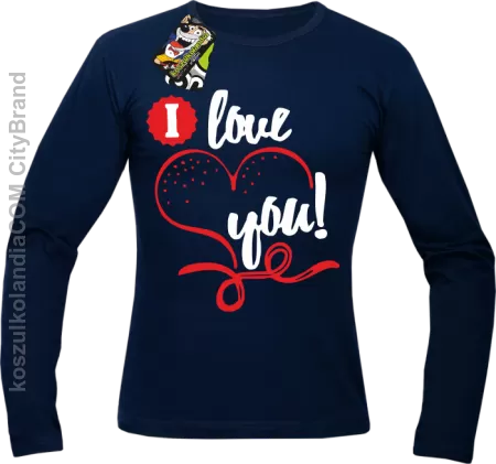 I LOVE YOU - RETRO - Longsleeve Męski