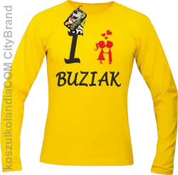 I LOVE Buziak -  Longsleeve Męski - Żółty