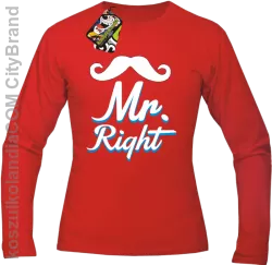 Mr Right example - Longsleeve Męski - Czerwony