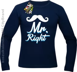 Mr Right example - Longsleeve Męski- Granatowy