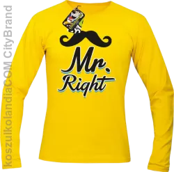 Mr Right example - Longsleeve Męski  - Żółty