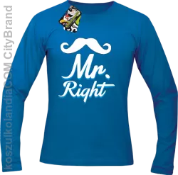 Mr Right example - Longsleeve Męski - Niebieski