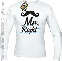 Mr Right example - Longsleeve Męski - Biały