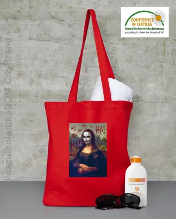 Mona Lisa Hello Jocker - Torba EKO czerwony 