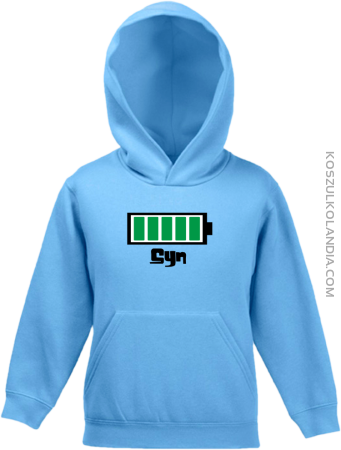 Syn - Bateria 100% - Bluza dziecięca z kapturem 