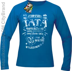 Jestem Tatą z tatuażami - Longsleeve męski niebieski 