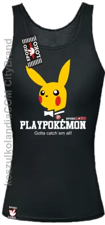 Play Pokemon - Top damski czarny 
