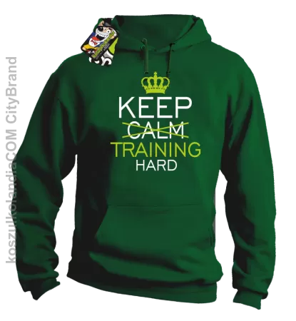 Keep Calm and TRAINING HARD - Bluza męska z kapturem 