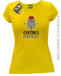 OSTRO pieprzę - Koszulka damska żółta 
