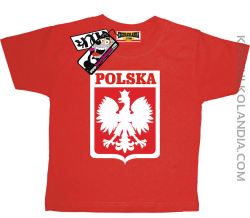 Polska - koszulka dla dziecka - czerwony