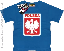 Polska - koszulka dla dziecka - niebieski