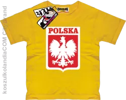 Polska - koszulka dla dziecka - żółty