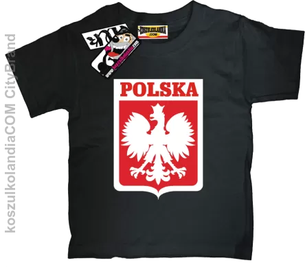 Polska - koszulka dla dziecka - czarny