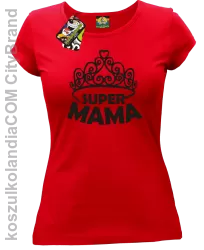 Super mama korona miss - Koszulka damska taliowana red