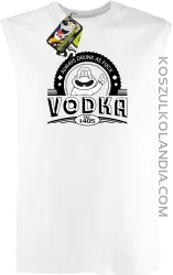 Always Drunk As Fuck VODKA Est 1405 - Bezrękawnik męski biala 
