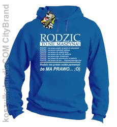 Rodzic to nie maszyna - Bluza z kapturem  royal