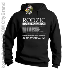 Rodzic to nie maszyna - Bluza z kapturem  czarny