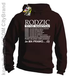 Rodzic to nie maszyna - Bluza z kapturem  brąz