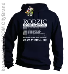 Rodzic to nie maszyna - Bluza z kapturem  granat